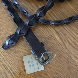 NWT Lands’ End Double Wrap Leather Belt